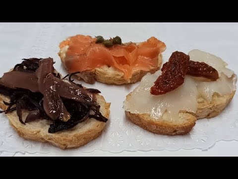 Pinchos con bacalao ahumado