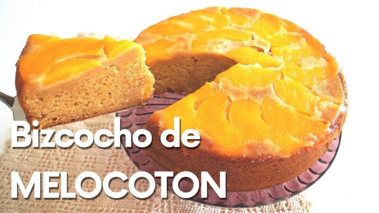 Bizcocho de melocoton en almibar y yogur