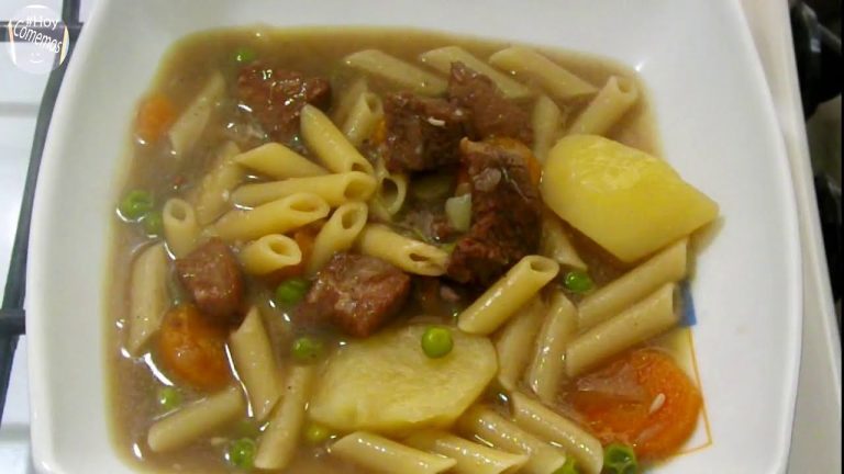 Receta de Estofado de Ternera Murciano con Macarrones: Sabrosa y Fácil de Preparar